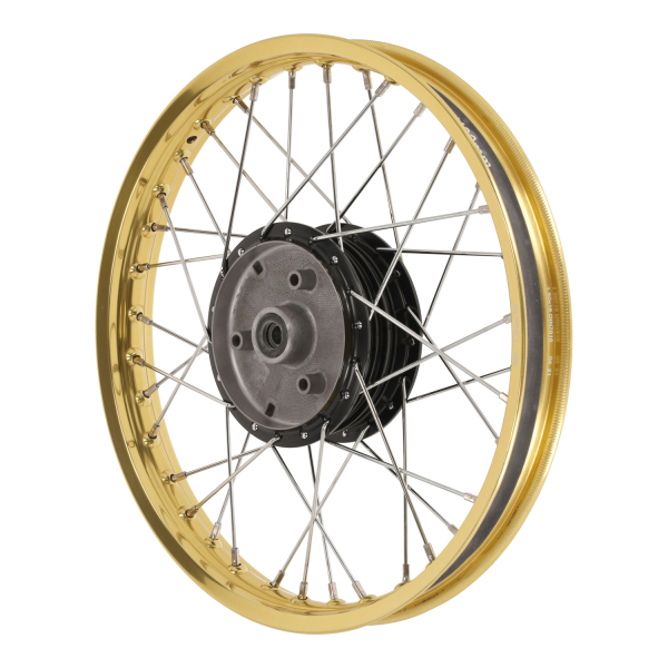 Speichenrad, Alufelge 1,50x16 (Gold), Simson S50, S51, S53, KR50, KR51, SR4-1, SR4-2, SR4-3, SR4-4